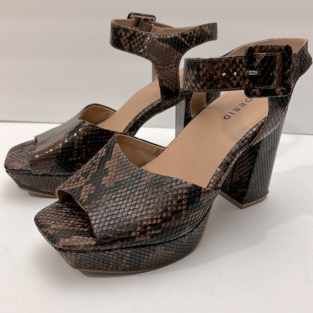 Torrid Snakeskin Print Platform Block Heel Sandal… - image 7